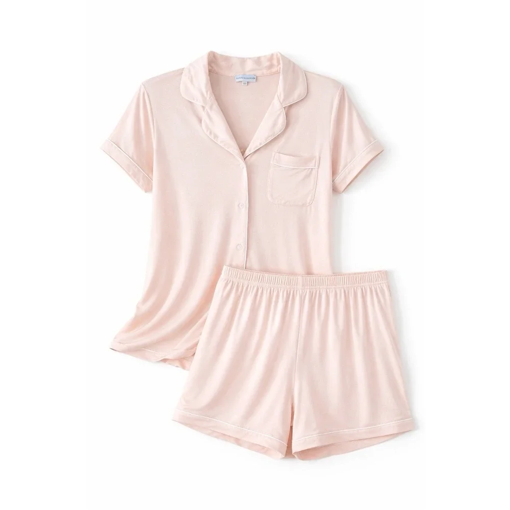 Sarah Baeumler XL Pink Bamboo Pajama Set Soft Luxury Lounge Sleepwear